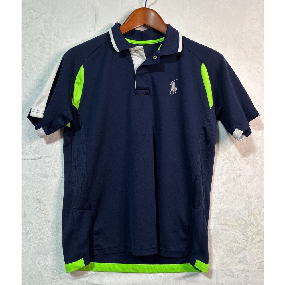 POLO Ralph Lauren Boy's Active Soft Touch Navy Short Sleeve Polo Shirt